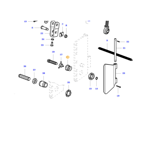 Βάση ρεγουλατόρου Massey Ferguson 0.010.4966.0/1