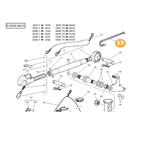 Γάτζος στήριξης ραντάρ Massey Ferguson 0.010.9018.0