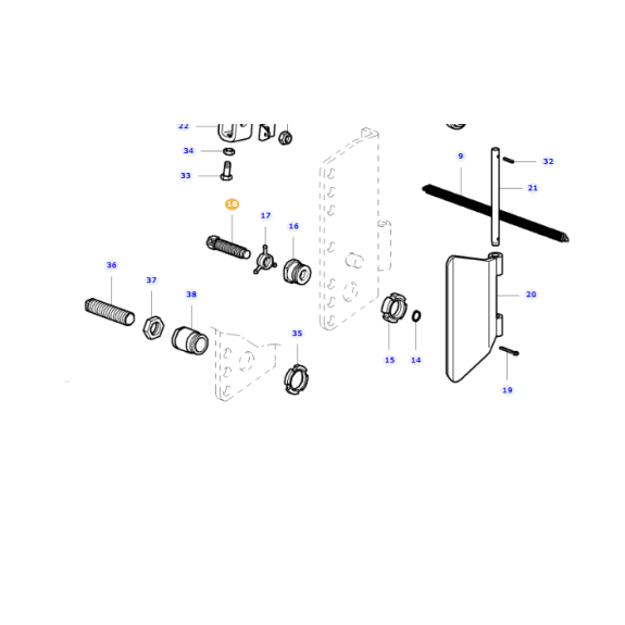 Βίδα Ρεγουλατόρου Κόντρας Massey Ferguson 2.0399.244.2/1 για 3300-3400