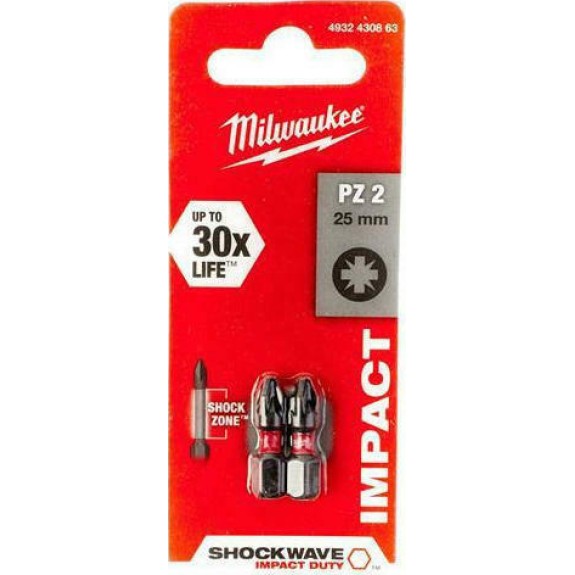 Milwaukee Pozi 25mm 2τμχ 4932430863