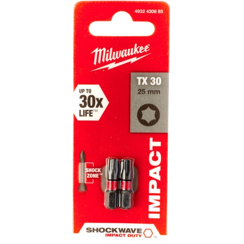 Milwaukee Σετ Μύτες Αστέρι Torx 30x25mm 4932430885 2τμχ